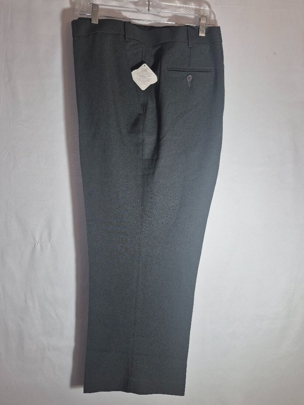 Haband's Fit Forever Dress slacks, elastic sliders in waistband, charcoal grey,